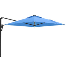 Load image into Gallery viewer, AECOJOY 10FT Large Patio Umbrella with Solar Lights, Rectangle Wall Mounted Outdoor Patio Umbrella, Blue