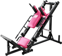 Load image into Gallery viewer, Ritfit Leg Press Hack Squat Machine, Professional Adjustable Leg Press Machine for Home Gym with Linear Bearing, Specialty Hack Squat Machine for Full Lower Body Workout with Weight Storage, Pink