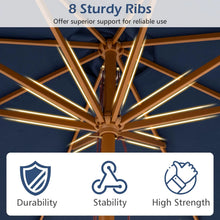 Load image into Gallery viewer, Tangkula 9 FT Patio Umbrella | Outdoor Table Market Umbrella with 8 Wooden Ribs