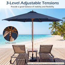 Load image into Gallery viewer, Tangkula 9 FT Patio Umbrella | Outdoor Table Market Umbrella with 8 Wooden Ribs