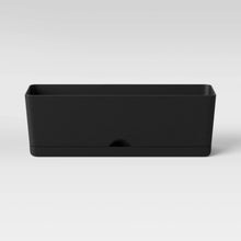 Load image into Gallery viewer, 24"x8" Indoor/Outdoor Rectangular Self-Watering Window Box Black (ROOM Essentials)