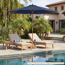 Load image into Gallery viewer, Tangkula 9 FT Patio Umbrella | Outdoor Table Market Umbrella with 8 Wooden Ribs