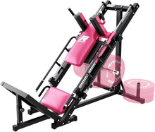 Load image into Gallery viewer, Ritfit Leg Press Hack Squat Machine, Professional Adjustable Leg Press Machine for Home Gym with Linear Bearing, Specialty Hack Squat Machine for Full Lower Body Workout with Weight Storage, Pink