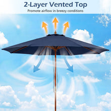 Load image into Gallery viewer, Tangkula 9 FT Patio Umbrella | Outdoor Table Market Umbrella with 8 Wooden Ribs