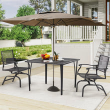 Load image into Gallery viewer, AECOJOY 3 Pieces Patio Dining Set, , Outdoor Furniture with 2 Rocking Patio Chairs and 1 Square Patio Metal Table