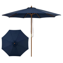 Load image into Gallery viewer, Tangkula 9 FT Patio Umbrella | Outdoor Table Market Umbrella with 8 Wooden Ribs